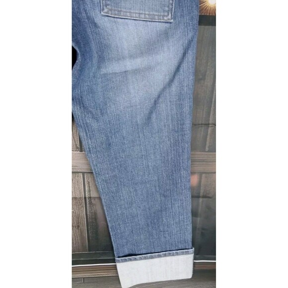 Banana Republic Stretch Capri Pants Size 0 Stretch Blue Jean's Cuffed Hem - Picture 9 of 11